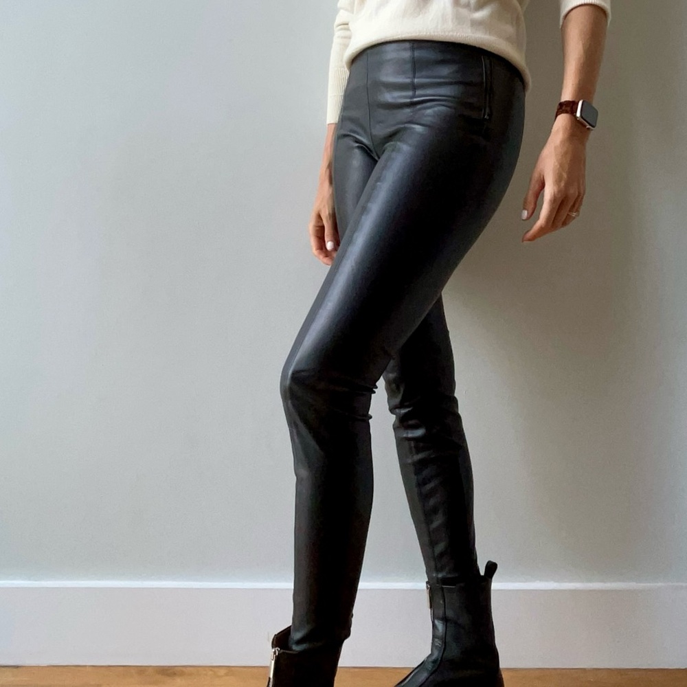Zara faux leather leggings, size M